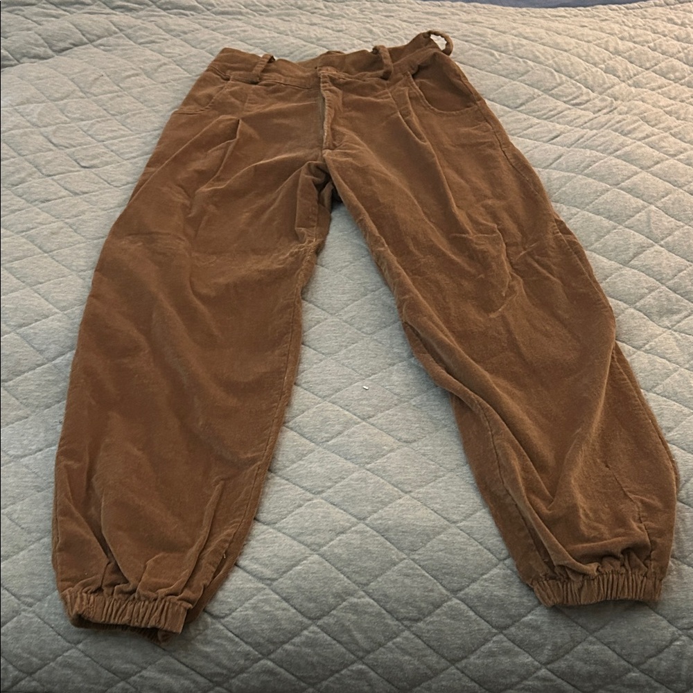 Women's Brown Corduroy Joggers